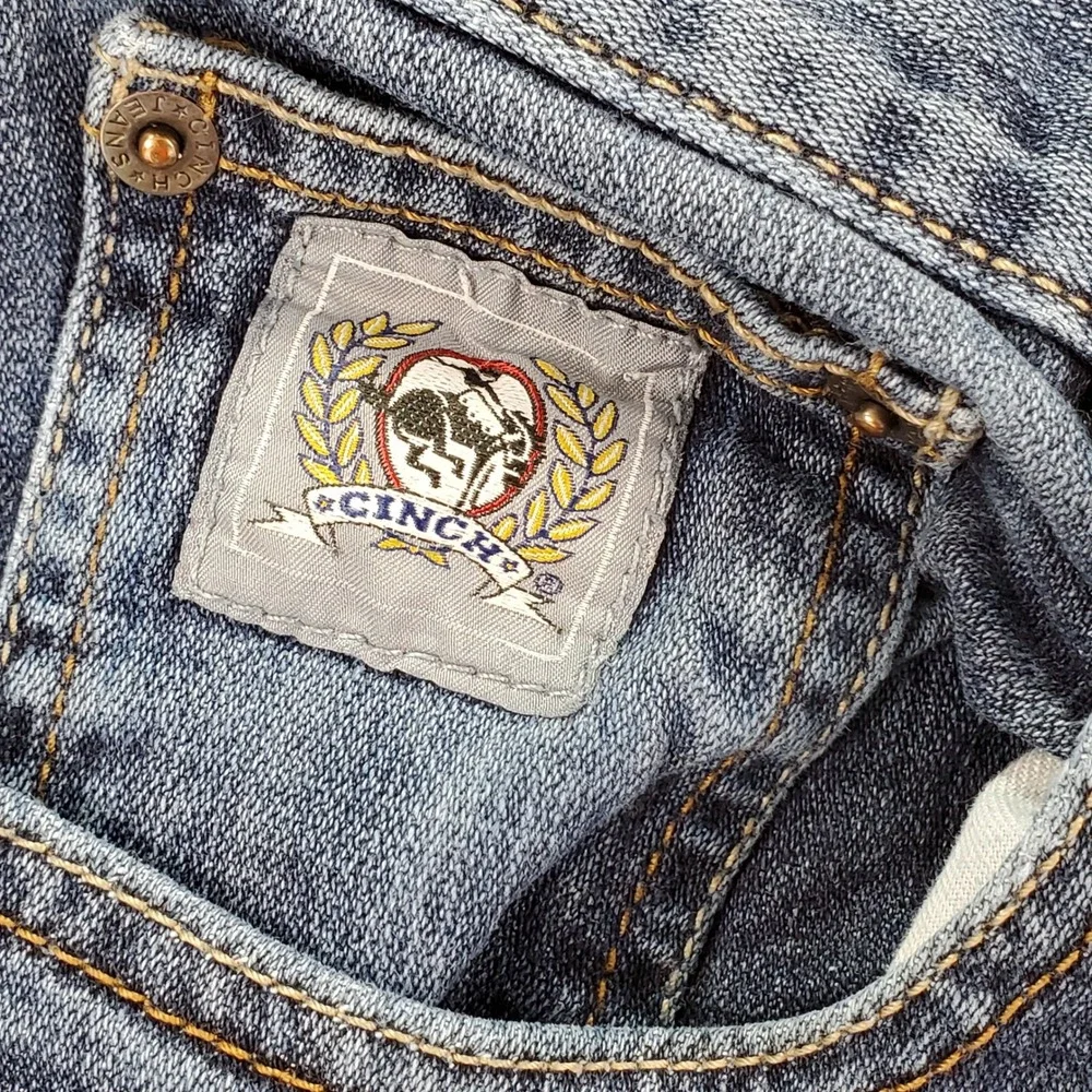 Cinch Silver Label Performance Jeans Men 29x34 Blue Medium Wash MB98034006